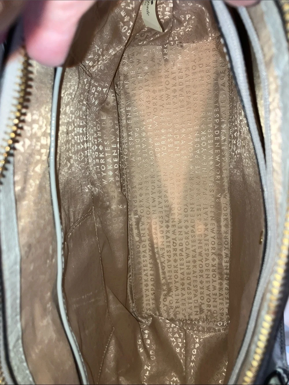 Kate Spade Gray Patent Leather Satchel L